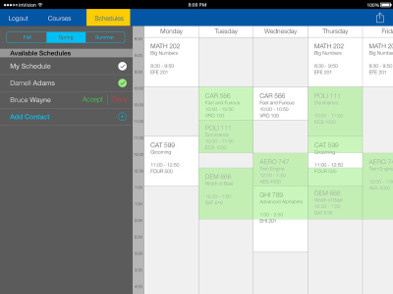 Share and Compare Timetables with Friends